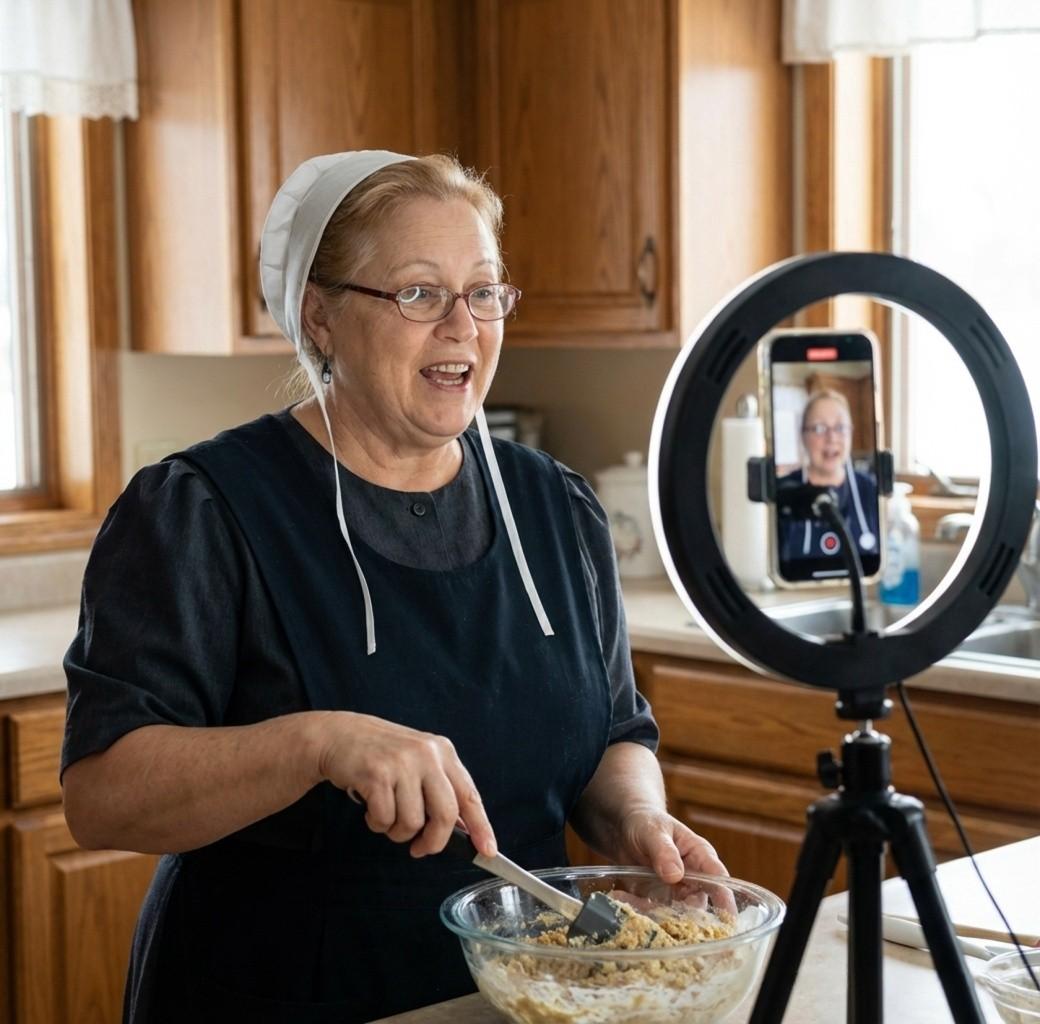 Photo of Amish woman Martha
